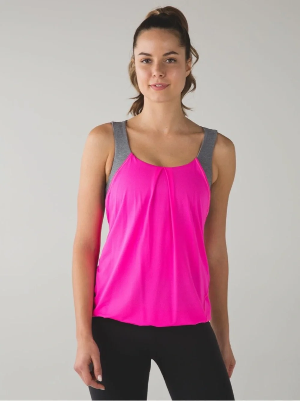 lululemon athletica Nouveau Limits Tank Rasberry Glo Light Vintage Sz M